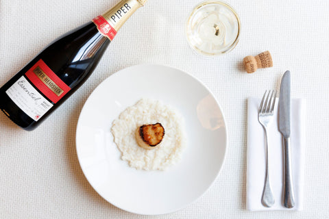 Seared scallop Champagne risotto