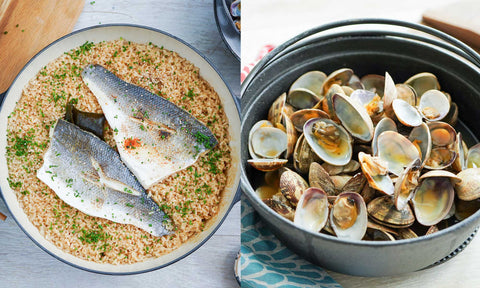 Sake Clam "Saka Mushi" & Sea Bass Japanese Rice by Yuki's Kitchen