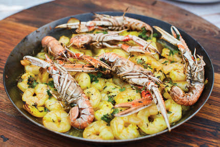 Spicy King Prawns and Langoustines