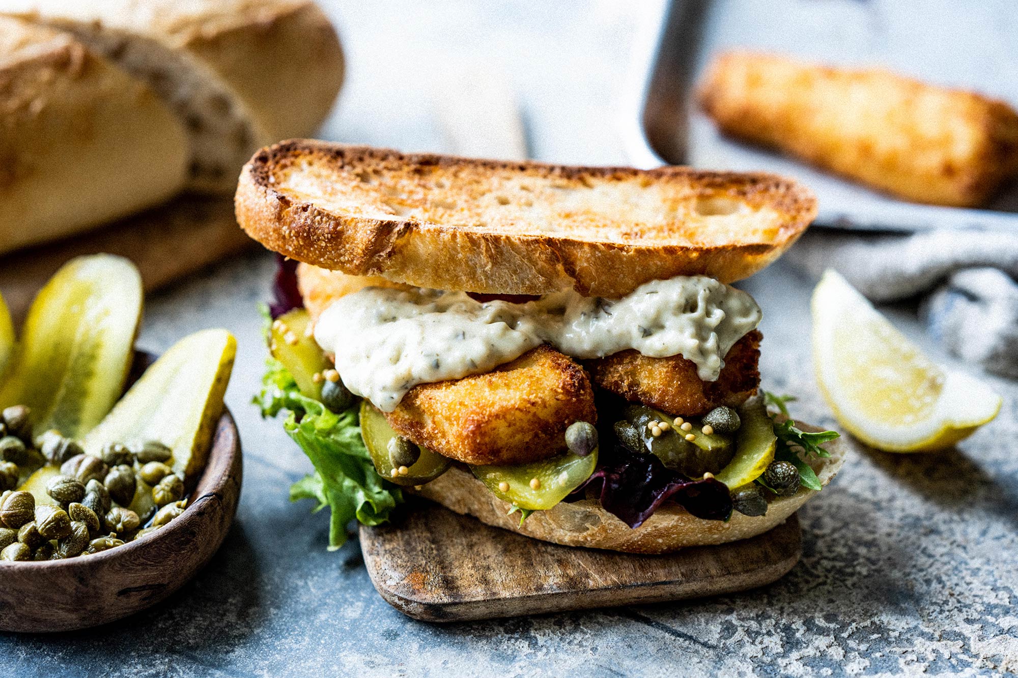 Gourmet Fish Finger Sandwich Recipe Wright Brothers Home Delivery