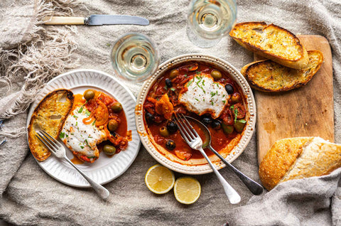 Mediterranean baked Hake