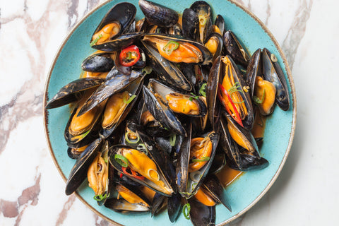 Mussels in Panang Curry Sauce