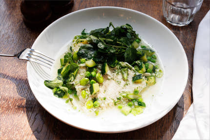 Ray wing with spring greens