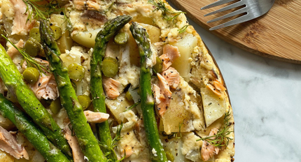 Smoked Salmon & Asparagus Frittata