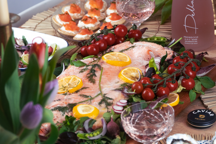 Spring salmon salad
