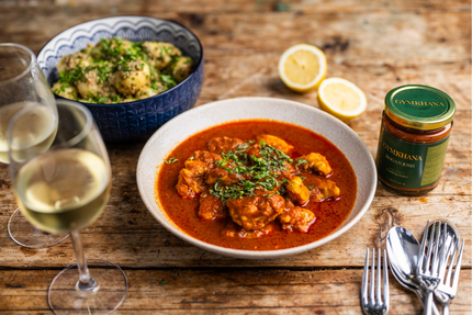Tandoori Monkfish with Gymkhana Rogan Josh Sauce