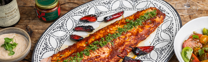 Roasted Garlic & Chilli Marinated Salmon