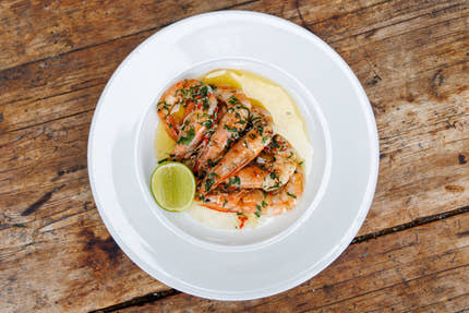Big Bay Prawns with Chilli, Garlic and Coriander Butter