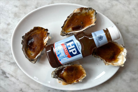 Grilled Oysters With HP Butter