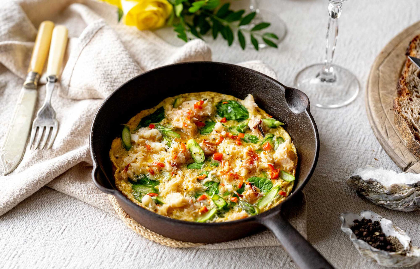 Crab Asparagus Frittata Recipe Wright Brothers Home Delivery