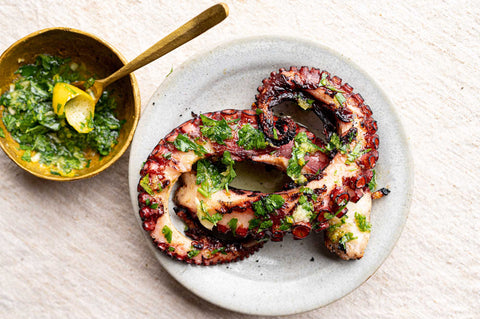 Grilled Octopus, Olive Oil and Gremolata