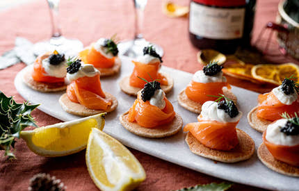 Smoked Salmon Blinis with Caviar