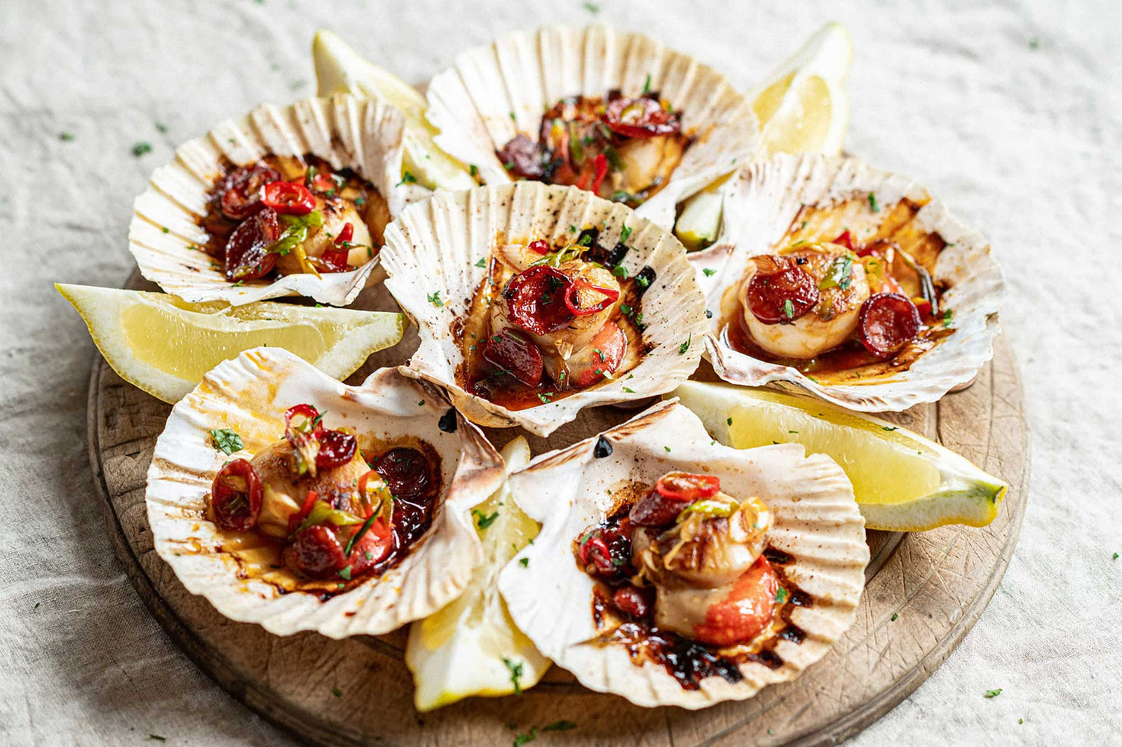 Scallops, Chorizo and Chilli Recipe Wright Brothers Home Delivery