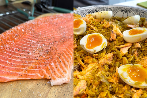 Hot smoked trout kedgeree