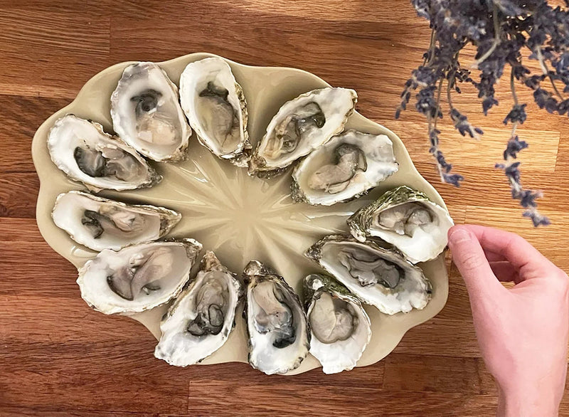 Dozen Oyster Serving Plate