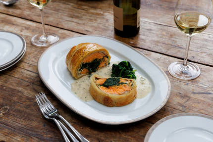 Chalkstream Trout En Croute for 2-3 with Tarragon Sauce