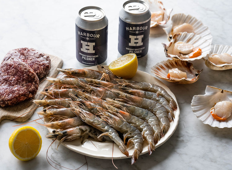 Burgers, Beers & Shellfish BBQ Box for 2