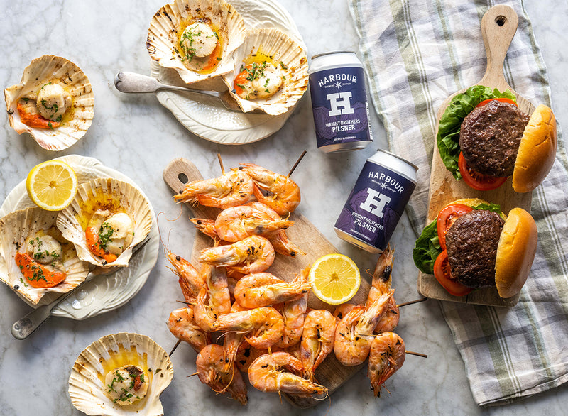 Burgers, Beers & Shellfish BBQ Box for 2