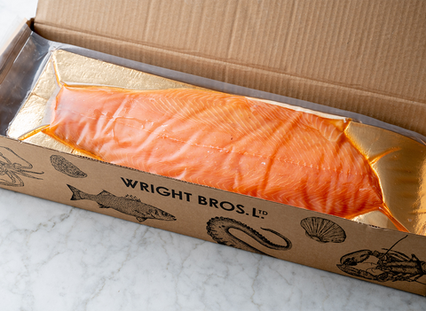 Whole Smoked Side of Salmon Gift Box with Tea Towel